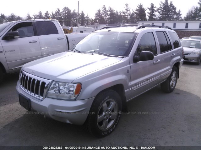 1J8GW68J44C292438 - 2004 JEEP GRAND CHEROKEE OVERLAND SILVER photo 2