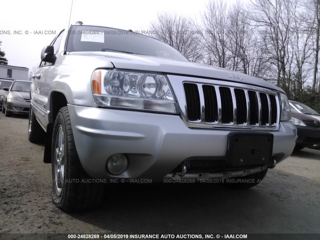 1J8GW68J44C292438 - 2004 JEEP GRAND CHEROKEE OVERLAND SILVER photo 6