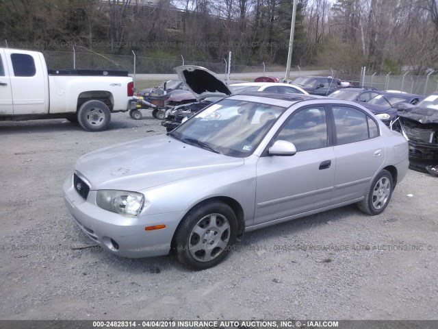 KMHDN45D12U270027 - 2002 HYUNDAI ELANTRA GLS/GT SILVER photo 2