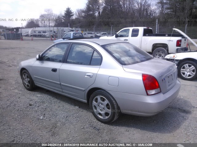 KMHDN45D12U270027 - 2002 HYUNDAI ELANTRA GLS/GT SILVER photo 3