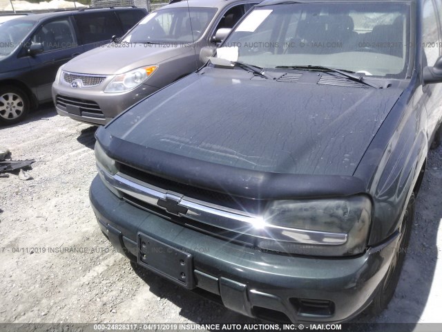 1GNDS13S042226815 - 2004 CHEVROLET TRAILBLAZER LS/LT GREEN photo 6