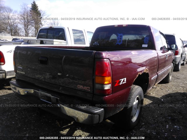 2GTEK19T311161631 - 2001 GMC NEW SIERRA K1500 RED photo 4