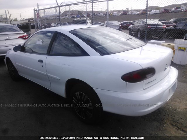 1G1JS124227269317 - 2002 CHEVROLET CAVALIER LS WHITE photo 3