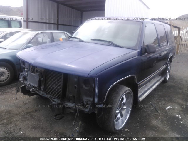 1GKEK13R0TJ726427 - 1996 GMC YUKON BLUE photo 2