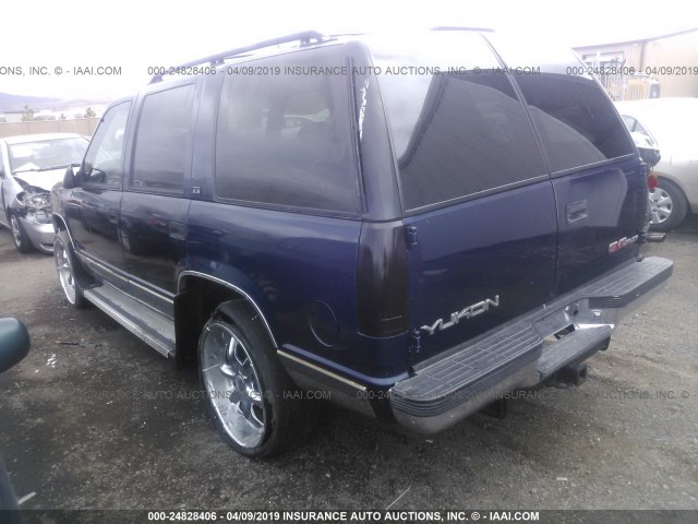 1GKEK13R0TJ726427 - 1996 GMC YUKON BLUE photo 3