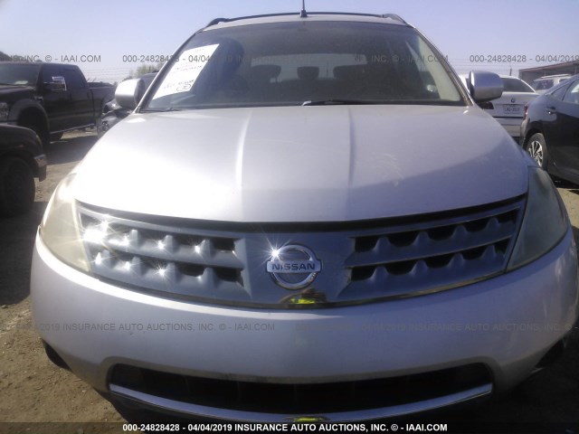 JN8AZ08W37W653999 - 2007 NISSAN MURANO SL/SE/S SILVER photo 6