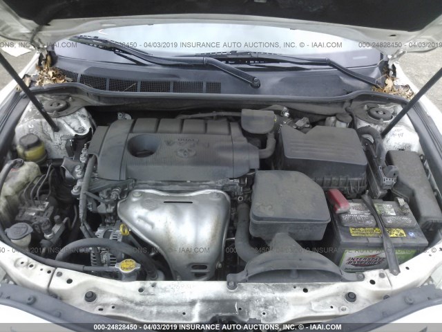 4T4BF3EKXBR088894 - 2011 TOYOTA CAMRY SE/LE/XLE WHITE photo 10