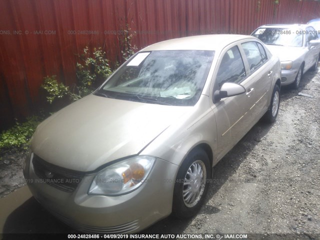 1G1AL55F477232861 - 2007 CHEVROLET COBALT LT GOLD photo 2