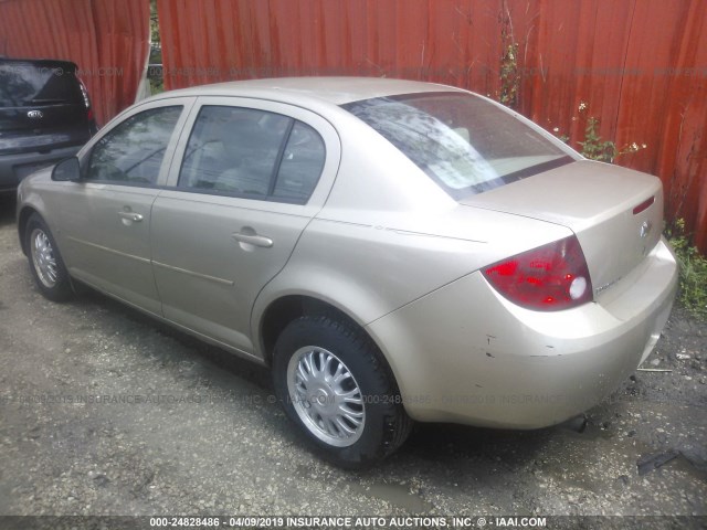 1G1AL55F477232861 - 2007 CHEVROLET COBALT LT GOLD photo 3