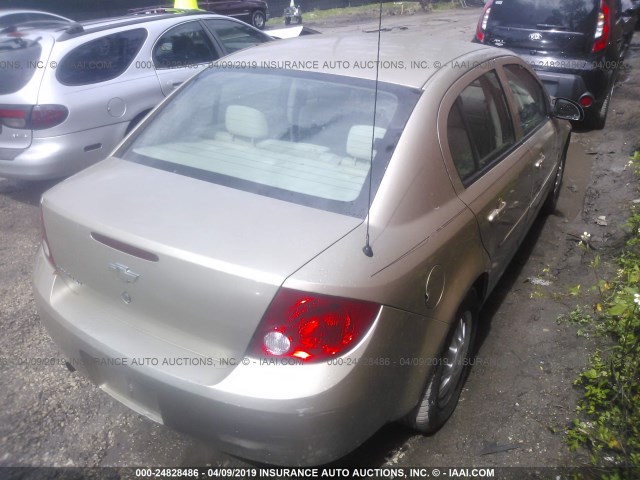 1G1AL55F477232861 - 2007 CHEVROLET COBALT LT GOLD photo 4