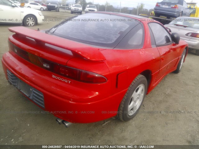 JA3XD64B2NY067255 - 1992 MITSUBISHI 3000 GT SL RED photo 4