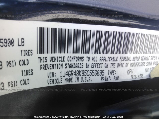 1J4GR48K95C556695 - 2005 JEEP GRAND CHEROKEE LAREDO/COLUMBIA/FREEDOM 黑色 照片 9