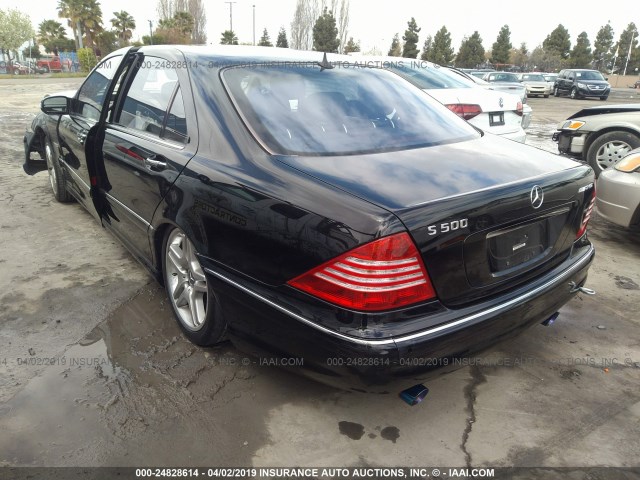 WDBNG75J36A463635 - 2006 MERCEDES-BENZ S 500 BLACK photo 3