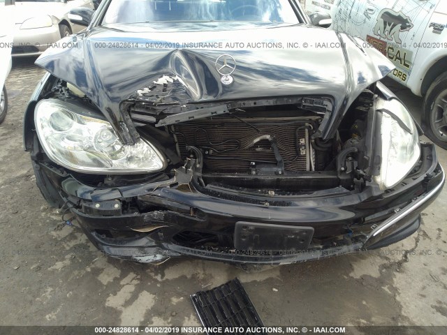 WDBNG75J36A463635 - 2006 MERCEDES-BENZ S 500 BLACK photo 6