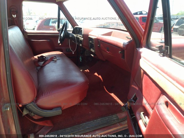 1FTDF15H7JNA23669 - 1988 FORD F150 RED photo 5