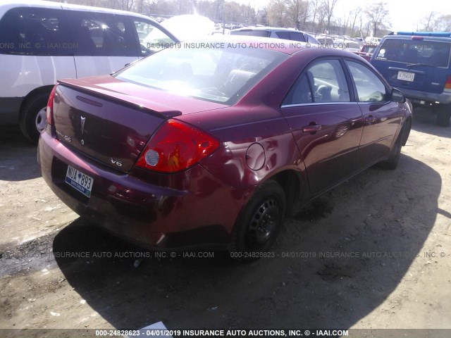 1G2ZG57N384142434 - 2008 PONTIAC G6 SE MAROON photo 4