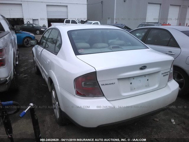 4S4BL84C254223591 - 2005 SUBARU LEGACY OUTBACK 3.0R WHITE photo 3