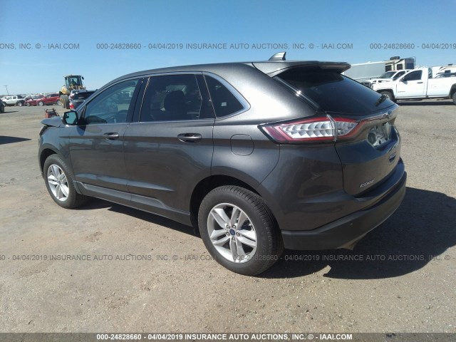 2FMPK3J98JBC45129 - 2018 FORD EDGE SEL GRAY photo 3