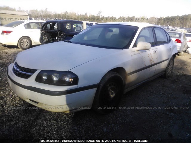 2G1WF52E319158976 - 2001 CHEVROLET IMPALA WHITE photo 2