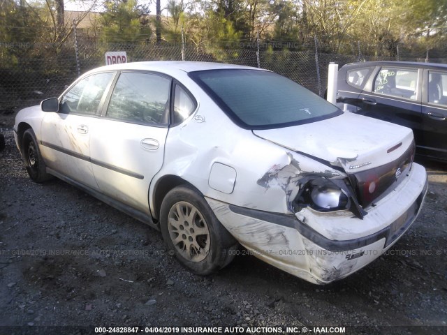 2G1WF52E319158976 - 2001 CHEVROLET IMPALA WHITE photo 3