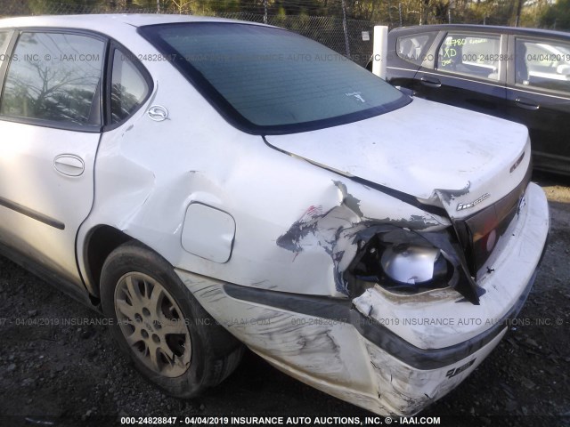 2G1WF52E319158976 - 2001 CHEVROLET IMPALA WHITE photo 6