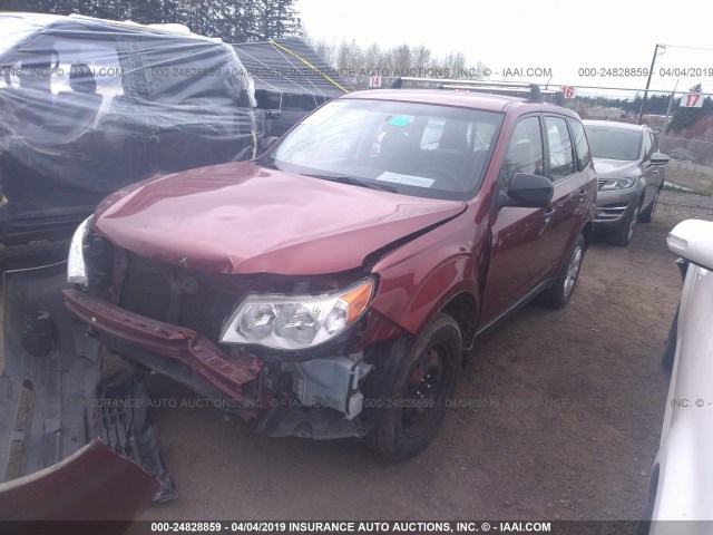 JF2SH61679H740832 - 2009 SUBARU FORESTER 2.5X RED photo 2
