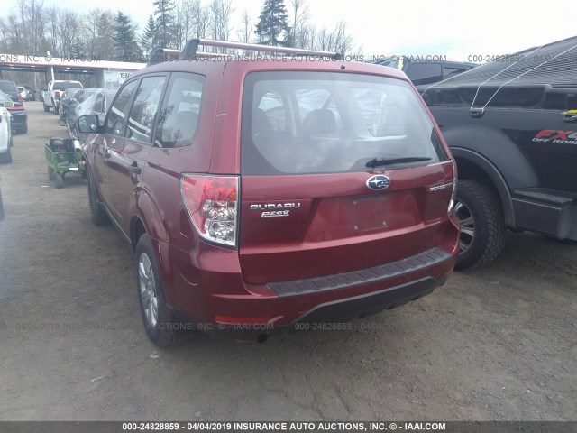 JF2SH61679H740832 - 2009 SUBARU FORESTER 2.5X RED photo 3