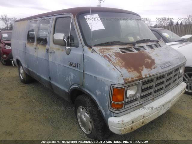 2B7GB11X1KK320133 - 1989 DODGE RAM VAN B150 Light Blue photo 1