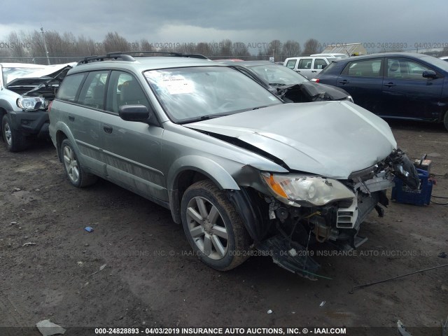 4S4BP61C797319623 - 2009 SUBARU OUTBACK 2.5I GREEN photo 1