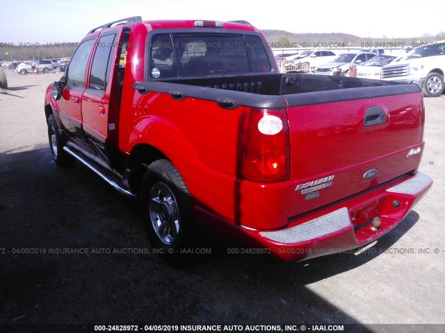 1FMZU77K85UA22724 - 2005 FORD EXPLORER SPORT TR  RED photo 3