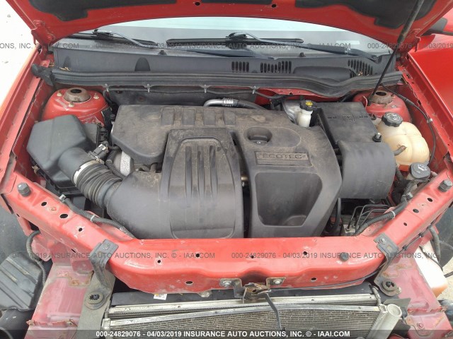 1G1AF5F52A7122881 - 2010 CHEVROLET COBALT 2LT RED photo 10