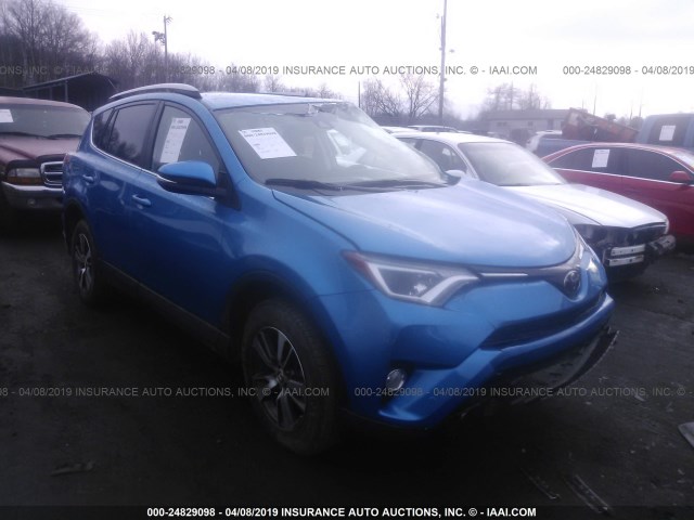 2T3RFREV6JW750532 - 2018 TOYOTA RAV4 ADVENTURE/XLE BLUE photo 1