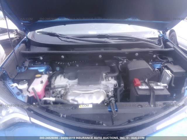 2T3RFREV6JW750532 - 2018 TOYOTA RAV4 ADVENTURE/XLE BLUE photo 10