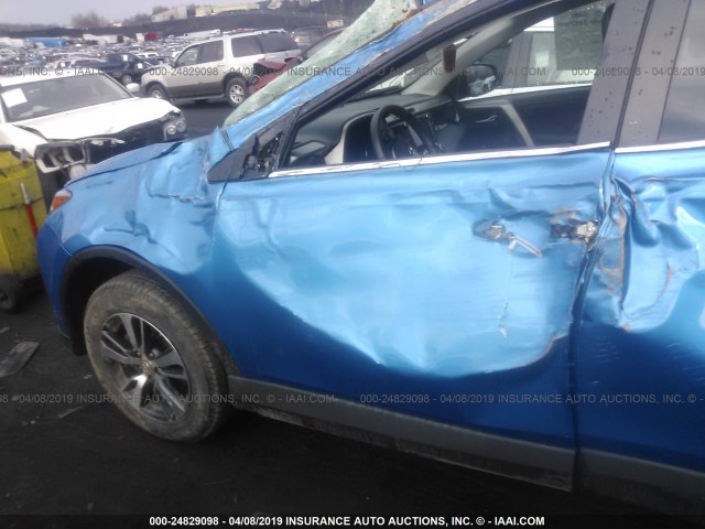 2T3RFREV6JW750532 - 2018 TOYOTA RAV4 ADVENTURE/XLE BLUE photo 6