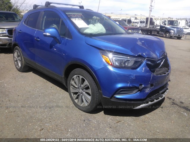 KL4CJASB3JB627189 - 2018 BUICK ENCORE PREFERRED BLUE photo 1