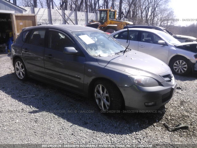 JM1BK344181166521 - 2008 MAZDA 3 HATCHBACK GRAY photo 1