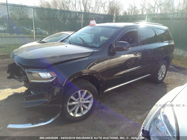 1C4RDJAG6EC349554 - 2014 DODGE DURANGO SXT BLACK photo 2