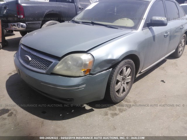 1FAHP24117G155340 - 2007 FORD FIVE HUNDRED SEL GREEN photo 6