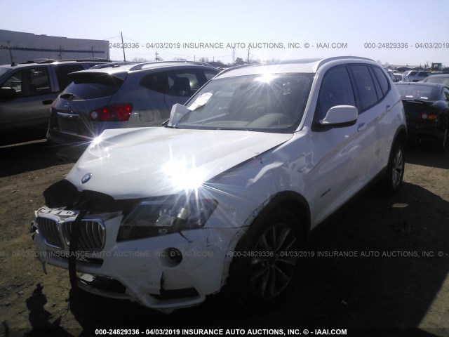 5UXWX9C5XE0D17293 - 2014 BMW X3 XDRIVE28I WHITE photo 2