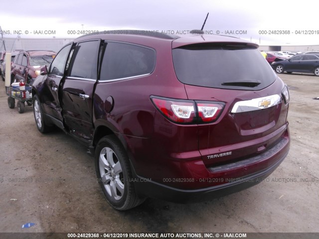 1GNKRGKD2HJ252899 - 2017 CHEVROLET TRAVERSE LT RED photo 3