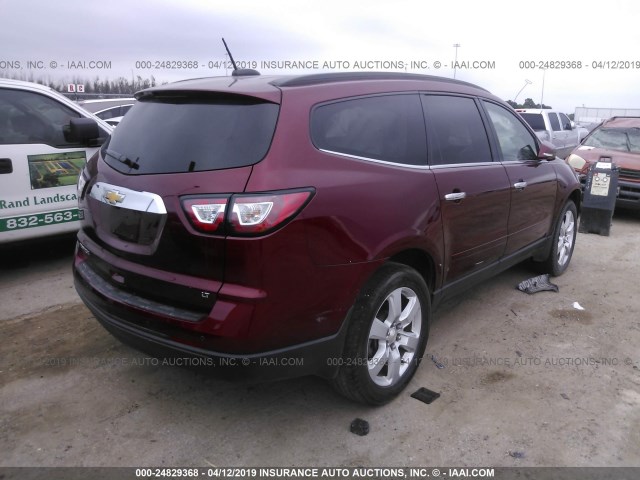 1GNKRGKD2HJ252899 - 2017 CHEVROLET TRAVERSE LT RED photo 4