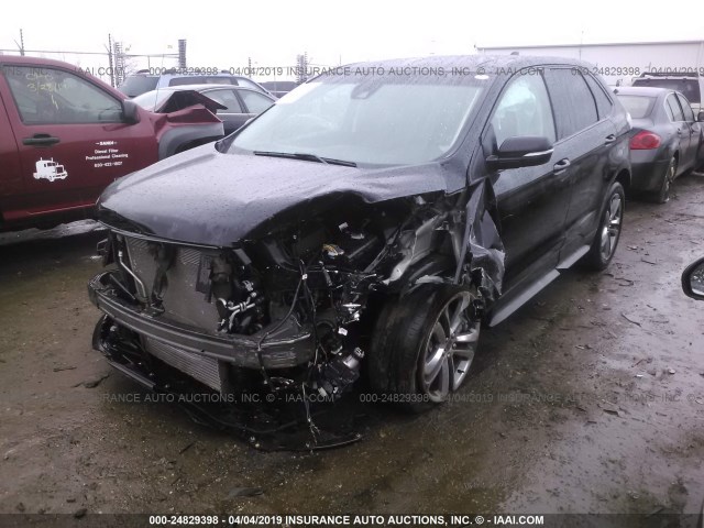 2FMPK4APXGBB66171 - 2016 FORD EDGE SPORT BLACK photo 2