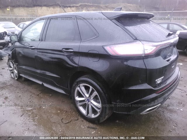 2FMPK4APXGBB66171 - 2016 FORD EDGE SPORT BLACK photo 3