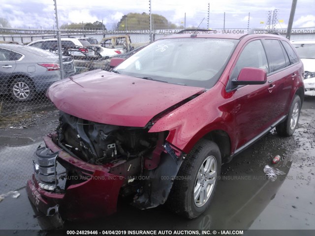 2FMDK48C07BB40152 - 2007 FORD EDGE SEL RED photo 2