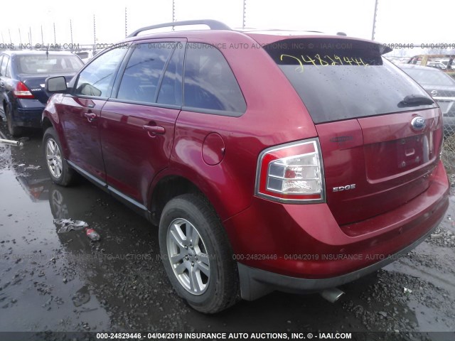 2FMDK48C07BB40152 - 2007 FORD EDGE SEL RED photo 3