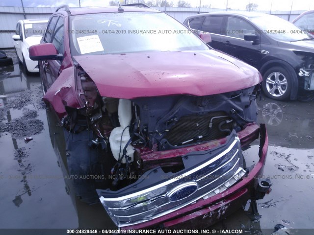 2FMDK48C07BB40152 - 2007 FORD EDGE SEL RED photo 6