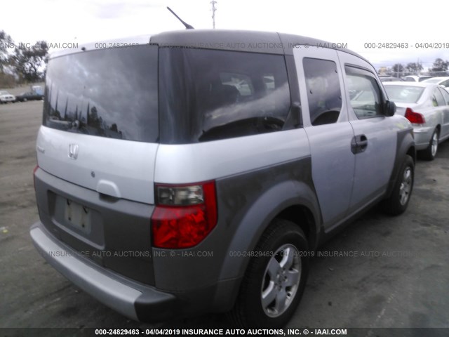 5J6YH18543L016149 - 2003 HONDA ELEMENT EX SILVER photo 4