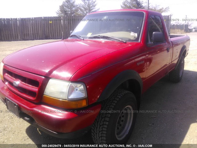 1FTYR11V8XTA32597 - 1999 FORD RANGER RED photo 2