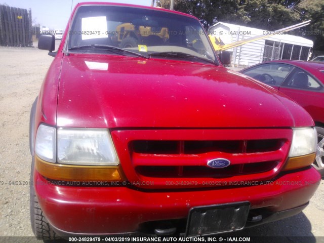 1FTYR11V8XTA32597 - 1999 FORD RANGER RED photo 6