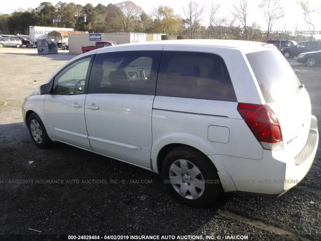 5N1BV28U24N347721 - 2004 NISSAN QUEST S/SE/SL WHITE photo 3